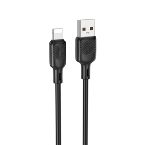 Cable Usb A Lightning Borofone Bx113 Lenny 2 Metros Negro