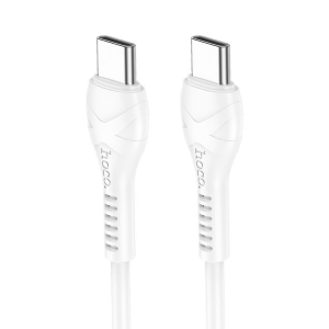 Cable Tipo C a Tipo C 60w Hoco X37 Cool Power Blanco