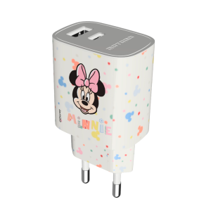 Cargador Rápido Disney 20w Dual Usb + Cable Lightning Minnie