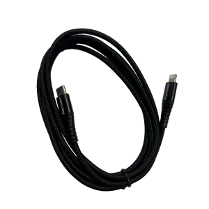 Cable Tipo C A Lightning Reforzado 1.5 Metros MFI Tecmaster Negro