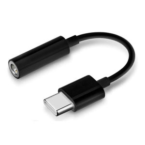 Adaptador Audio Usb Tipo C a Jack 3.5mm Para Huawei Xiaomi Oppo Negro