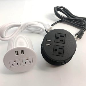 Cargador de Mesa 2 USB + 2 Enchufe