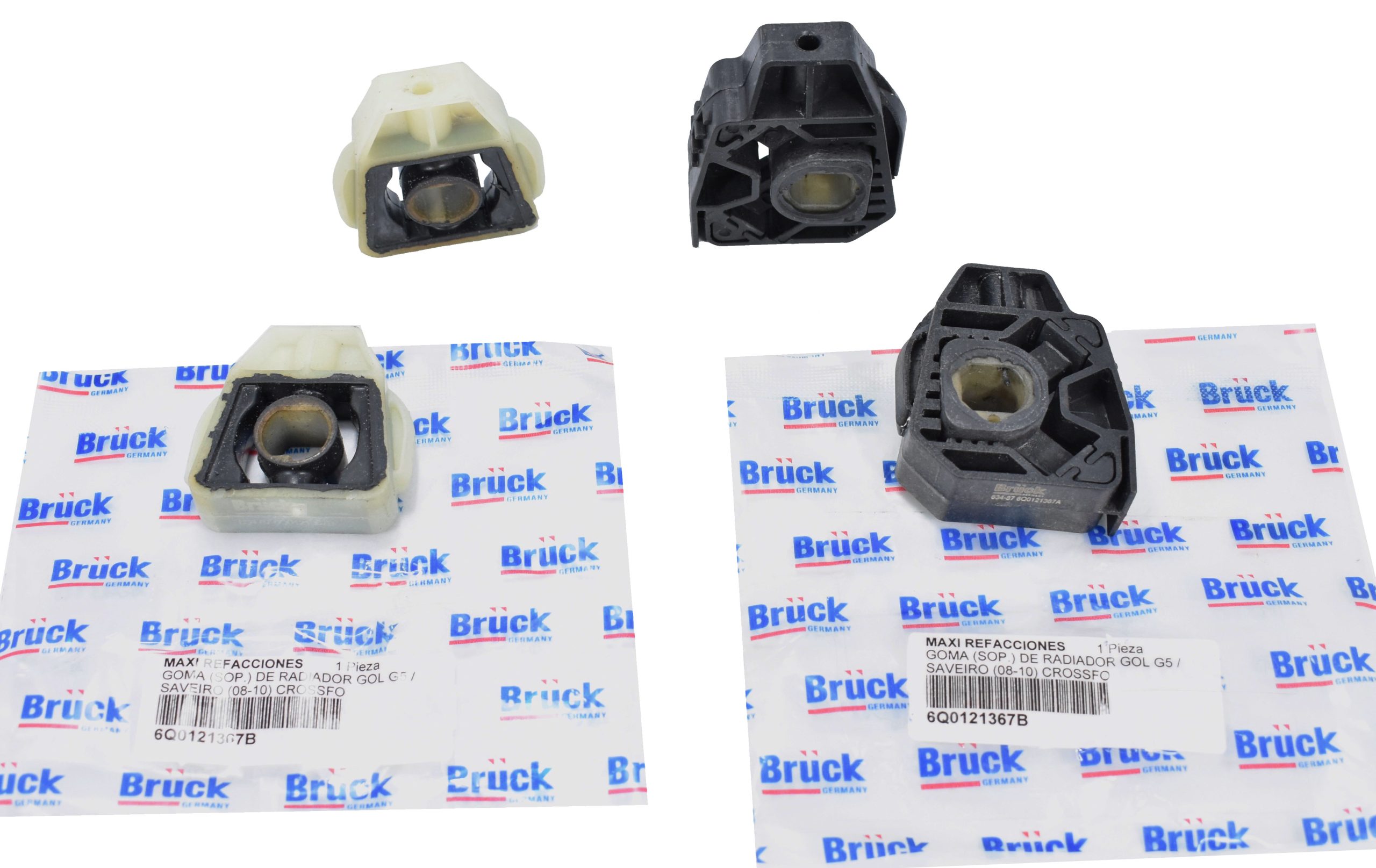 KITSOPRADGOLKIT DE SOPORTES DE RADIADORGOL G5 (08-11), G6 (12-19) SAVEIRO (08-11) CROSSFOX (06-17), POLO / LUPO (04-08), SPORTVAN (04-10) INCLUYE: 2 SUPERIORES, 2 INFERIORESINFERIOR: 6Q0121367B / SUPERIOR: 6Q0121367A - Imagen 4