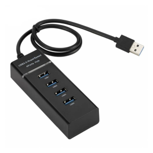 Adaptador Hub Usb 4 en 1 Welkonex Usb 3.0 Negro