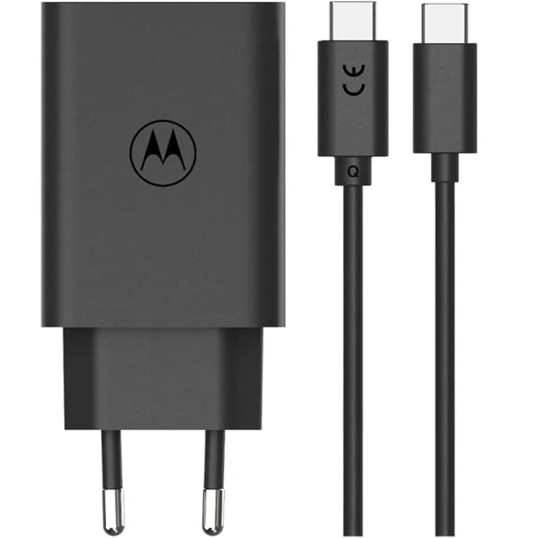 Cargador Motorola Turbo Power 68w + Cable Tipo C Negro - Imagen 3