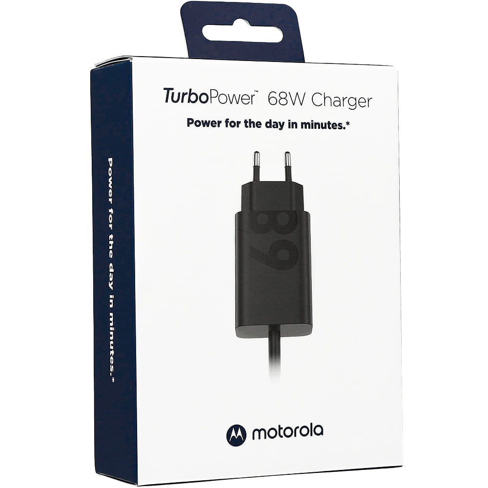 Cargador Motorola Turbo Power 68w + Cable Tipo C Negro - Imagen 5