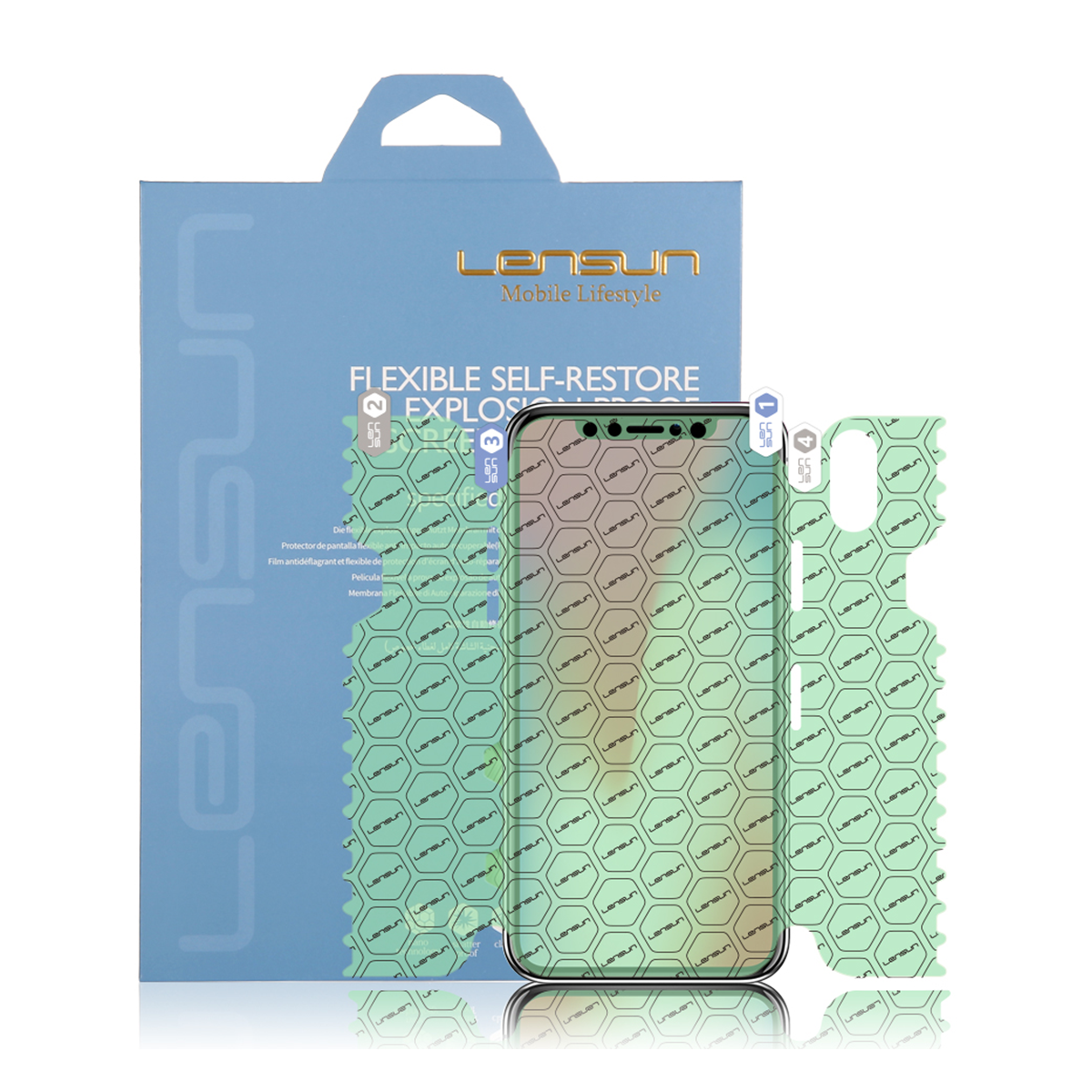 Apple Iphone X Xs Lamina Nanotech Lensun 360 - Imagen 2