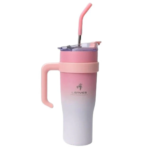 Botella Lwb201 Acero Inoxidable 1.2 Litro Rosa Blanco